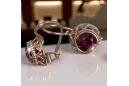 Rubis Or rose 14 carats vintage d'origine Des boucles d'oreilles Bijoux vintage vec117r